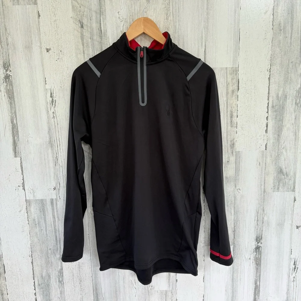 Spyder Men’s Size Medium Active 1/4 Zip Pullover Pro=B Water Resistant Fabric